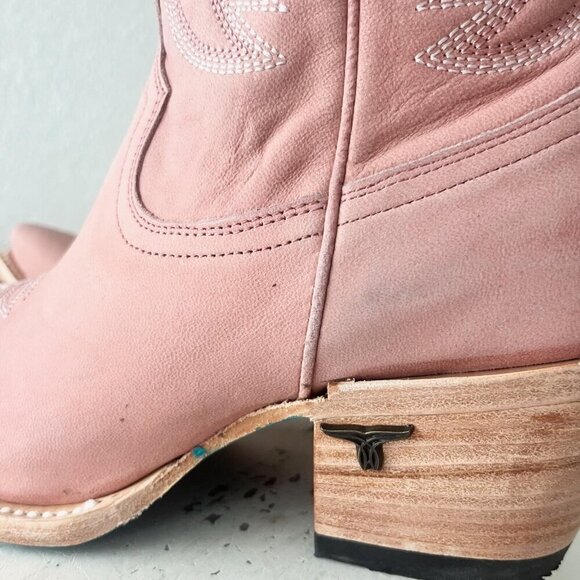 Lane SMOKESHOW Womens Cowboy Boots 10 Pink Leather Western Cowgirl Mid Calf - Picture 6 of 14